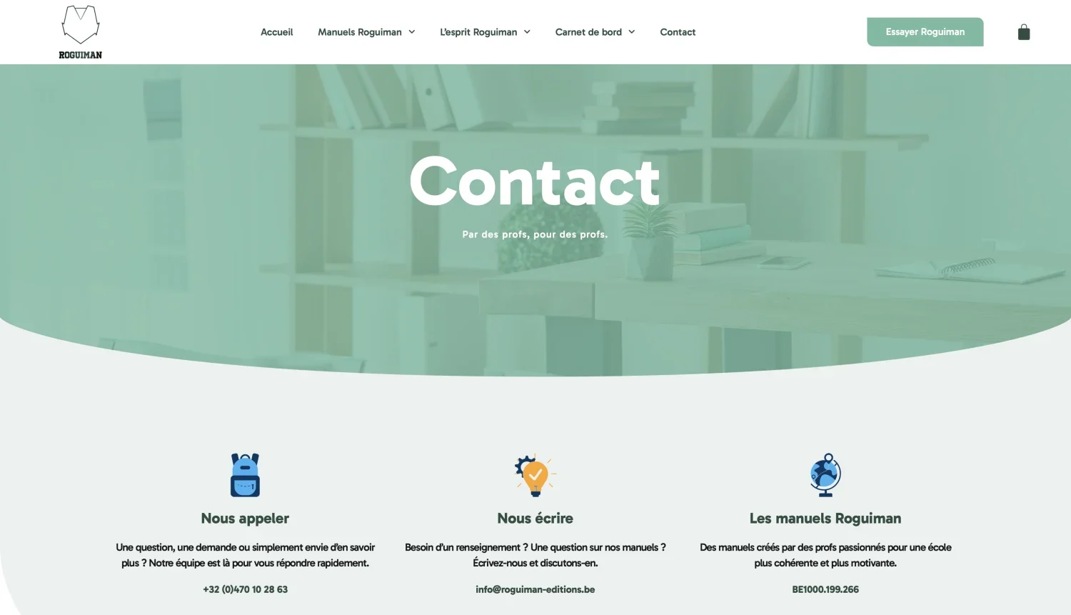 creation site web education belgique