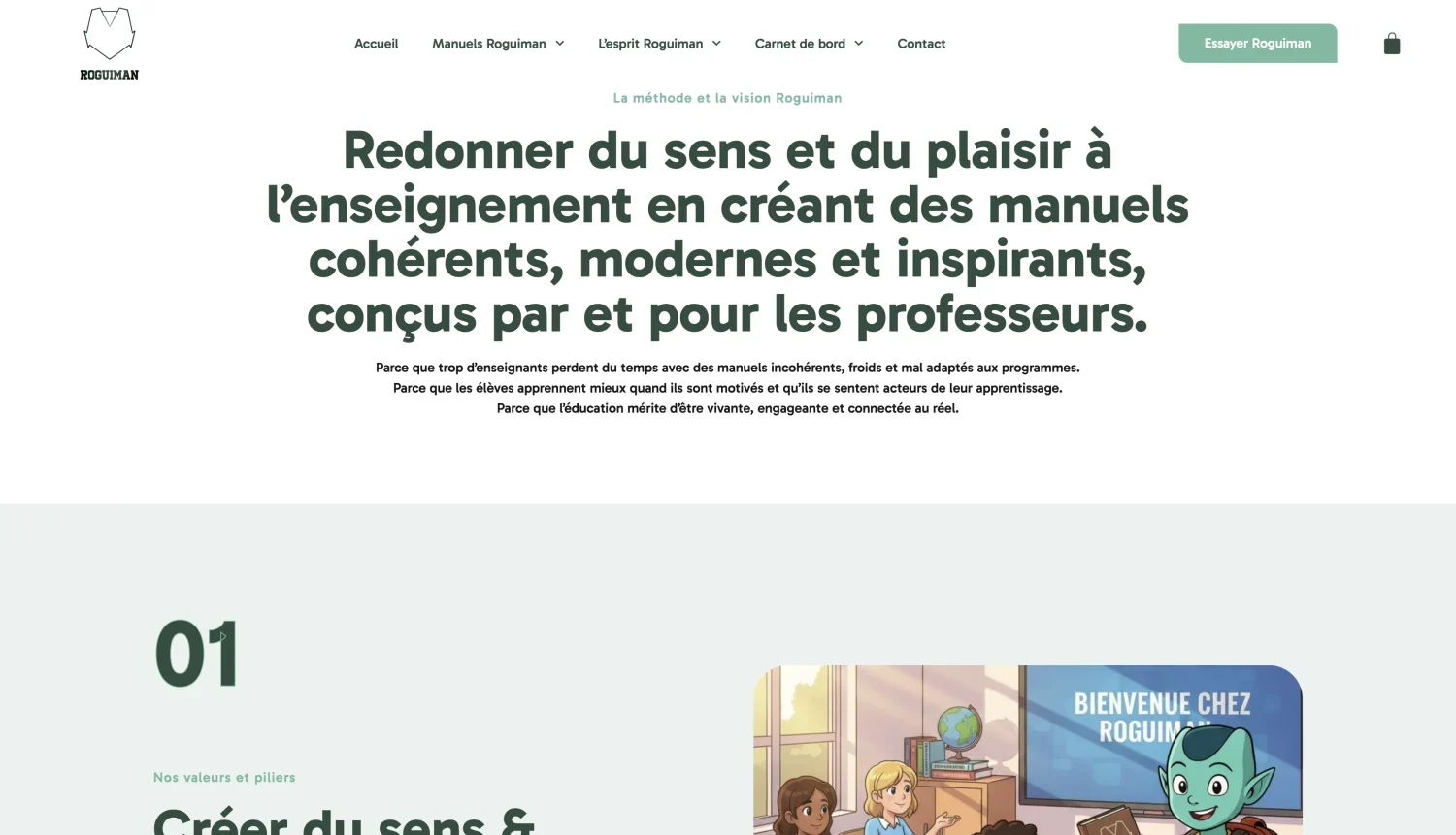 web design moderne site education